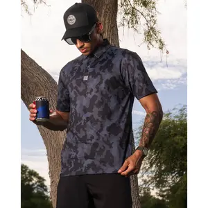 Black Camo Party Polo
