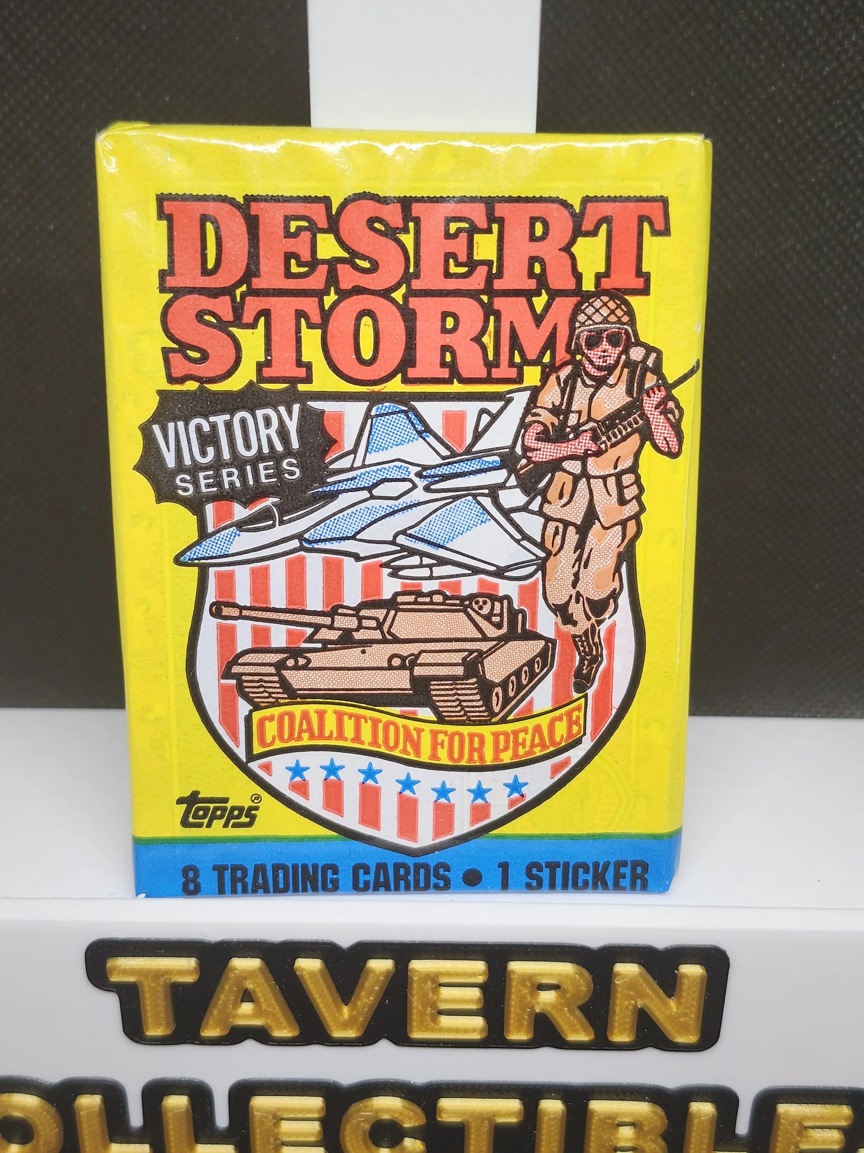 1991 Topps Desert Storm Victory Series Sealed Wax Pack | 8 Cards & 1 Sticker Per Pack, Trading Card Collectible, Sealed Booster Packs