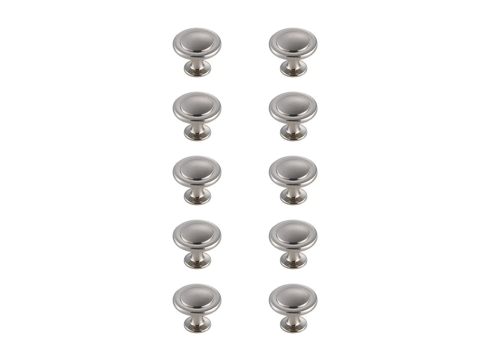 212 MAIN Logyn Mushroom Knob, 1.3 in. Dia., Brushed Nickel, Modern Elegant Decor Door Hardware, KB2005-NK-10PK Multipack, Pack of 10