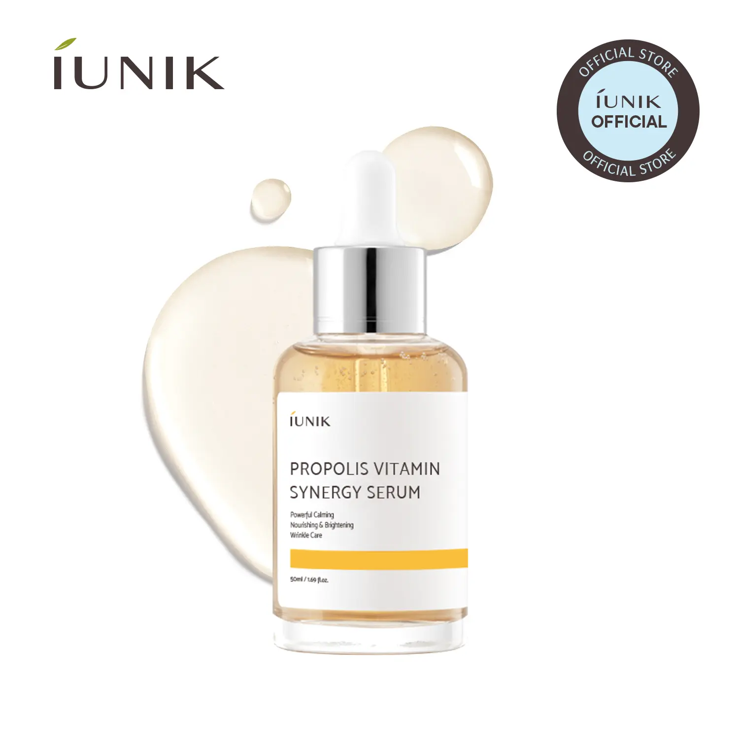 [IUNIK Official] Propolis Vitamin Synergy Serum – Propolis & Sea Buckthorn Antioxidant Serum for Glow & Radiance, Vitamin-Infused for Dull, Tired, Uneven Skin Tone, 1.69 fl oz (50ml), Korean Skincare K-Beauty
