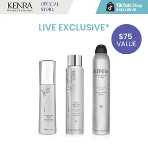 Kenra Platinum Blow-Dry Mist & Platinum Dry Texture Spray 6 & Ultra Freeze Spray 30
