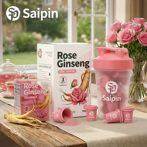 SAIPIN Rose & American Ginseng Tea | Freeze-Dried Herbal Capsules | Glow · Light · Warm Daily Ritual | No Sugar · No Caffeine | Beauty-Inspired Lifestyle Drink for Women
