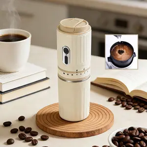 Portable Electric Coffee Grinder Mini Small Coffee Bean Grinding And Brewing All In One Machine 7 Speed Adjustable Rechargeable Mini Coffee Grinder Outdoor Travel Coffee Cup Ideal Choice For Coffee Lovers