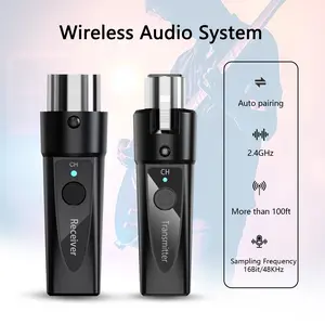 2.4GHz Wireless Microphone Transmitter Receiver, XLR System, Mixer Rechargeable Adapter, Dynamic Microphone, General Accessories