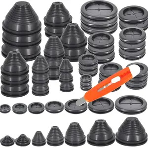 Solid Closed Rubber Grommets Wire Protection Firewall Plug Grommets for Drill Hole Wiring Electrical Appliance Plumbing
