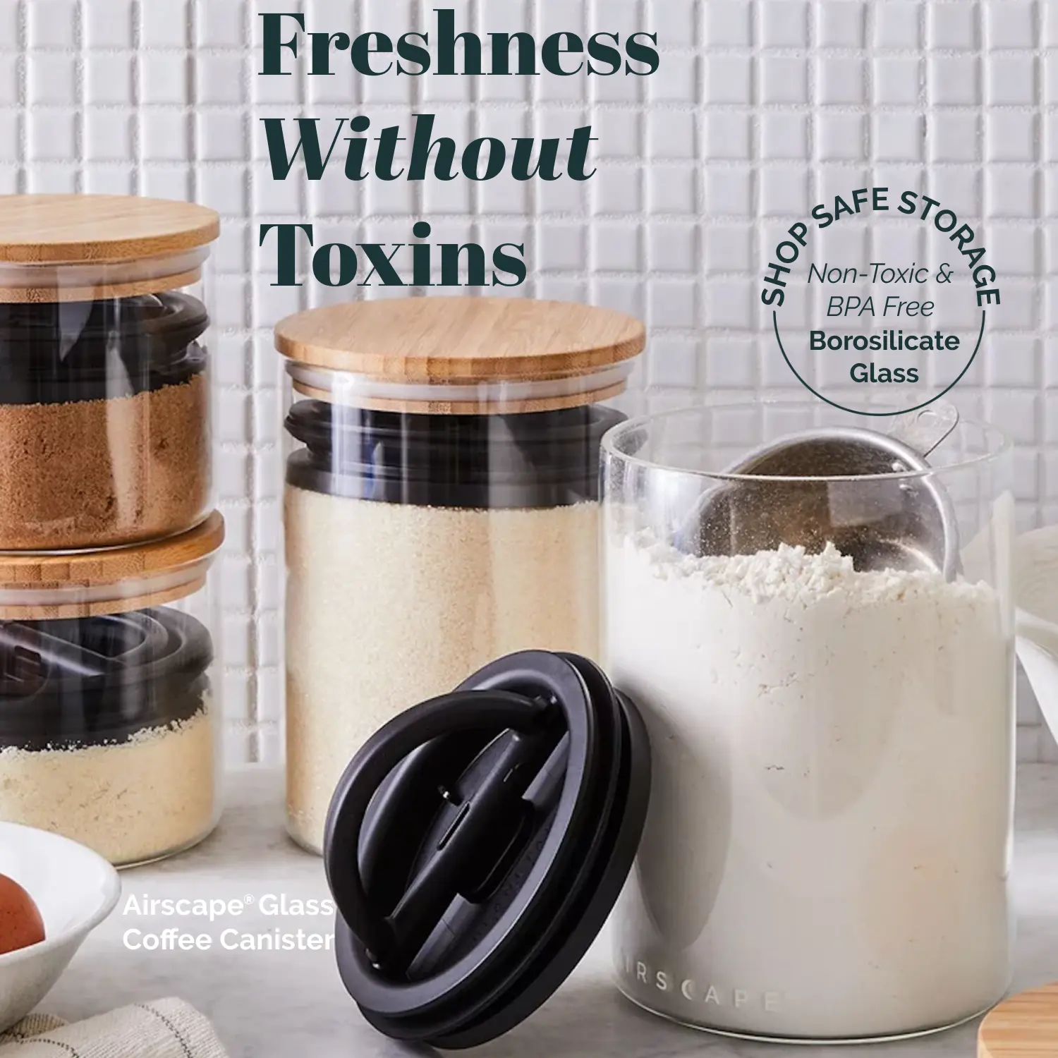 Airscape® Glass Coffee & Dry Goods Canister