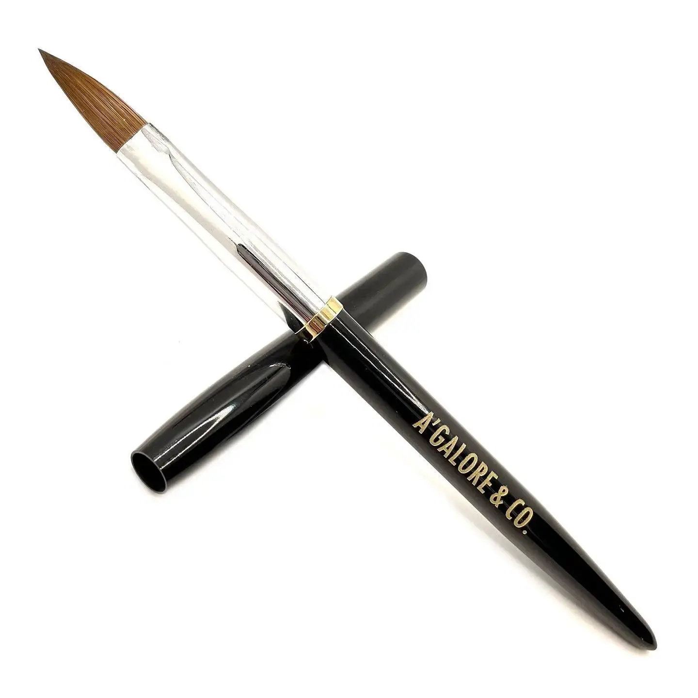 BLACK | Crimped PURE Kolinsky ACRYLIC BRUSH