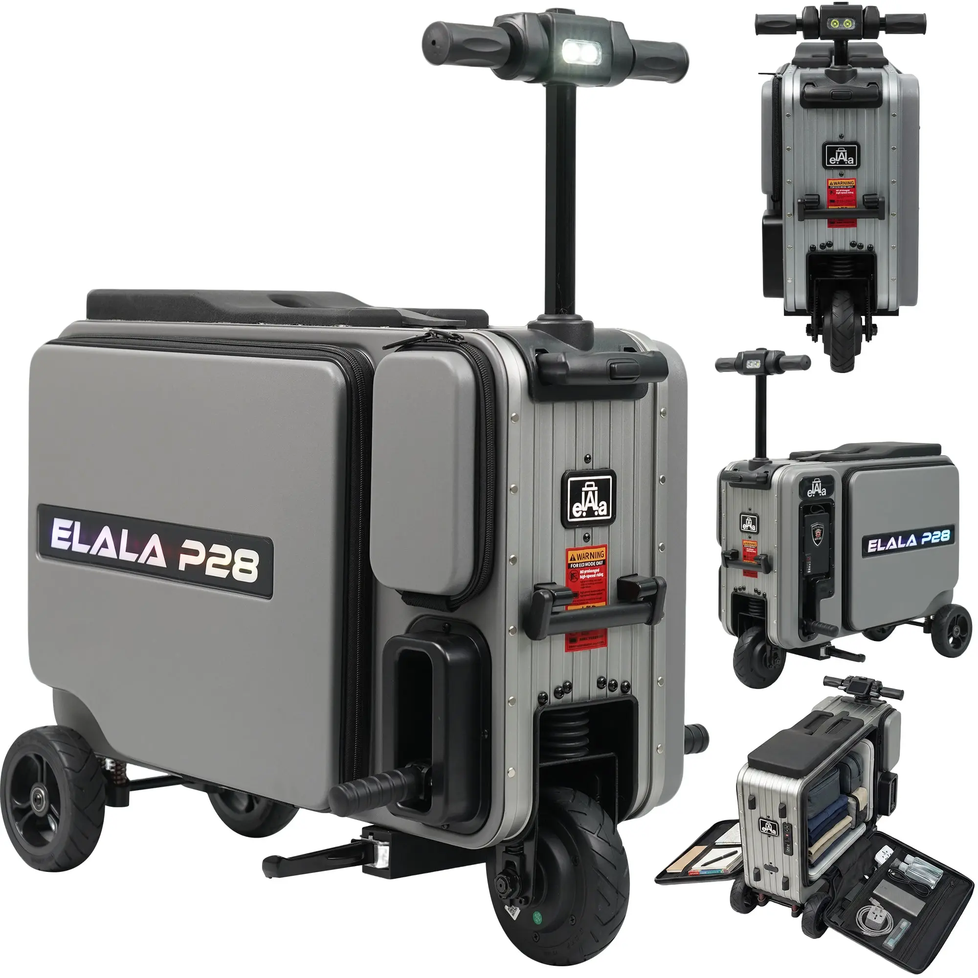 Elala P28 - The Rideable Checked Suitcase Built for Two
