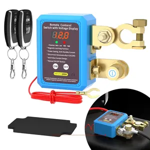 Kill Switch for Car, 12V 240A Remote Battery Disconnect with Led Voltage Display, Car Battery Kill Switch Anti Theft, Automatic Cut Off Shut Off for Auto, Truck, Boat