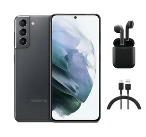 Refurbished Samsung Galaxy S21 5G G991U (Fully Unlocked)-Acceptable Condition with Wireless Earbuds & 1 Year Warranty