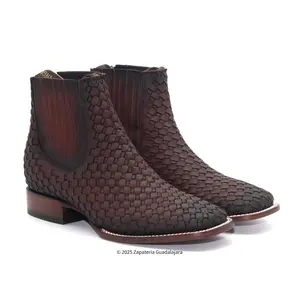 Petatillo Brandy Wide Square Toe Leather Boot-502806