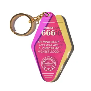 666 ANGEL NUMBER IRIDESCENT KEYCHAIN