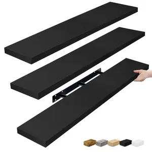 Sorbus Extra Long 3 Large Floating Shelves for Bedroom, Kitchen, Living Room, Bathroom Farmhouse Home Decor 48 x 9 Inch Wall Mounted Floating Shelves