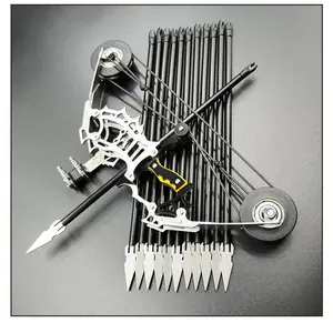 12-Arrow Mini Compound Bow, Stainless Steel Kids’ Outdoor Toy, Addictive Therapeutic Stress Relief Item, Easy-to-Operate Teen Boy Gift, Premium Outdoor Kids Stuff Leisure Ornament