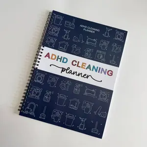 Adhd Cleaning Schedule Planner, A4 Size Daily Routine and Focus Checklist Notebook, Durable Cover, Smooth Pages, Erasable Markers, Reusable