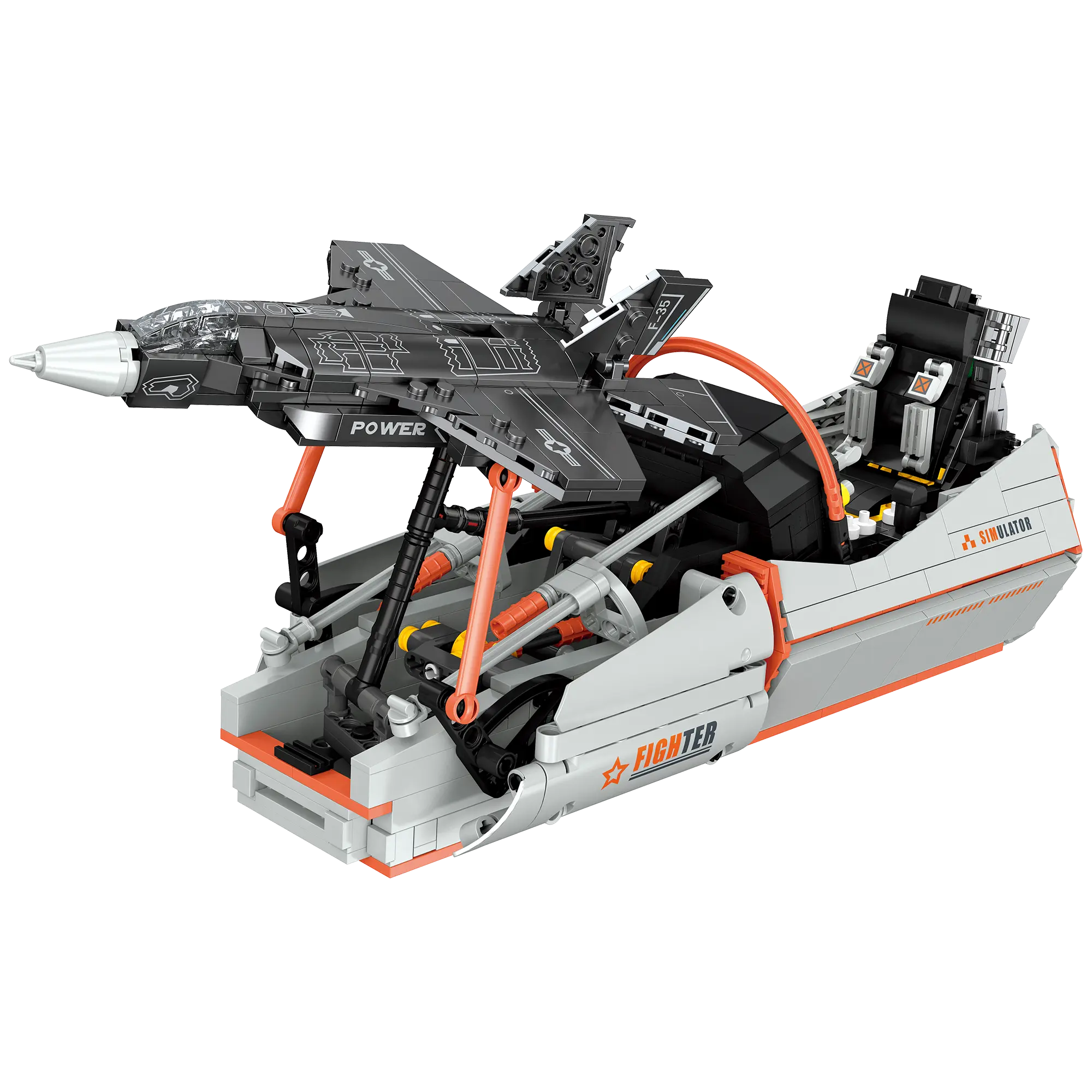 Evonn Block 941-Piece Realistic F35 Fighter Jet Building Blocks Set, Military Airplane Model with ABS Material, Easy to Build, LEGO-Compatible, Birthday Gift for Adult Army Aviation Lovers