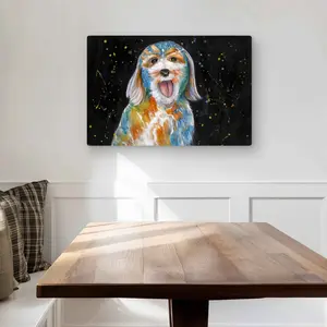 Begin Home Decor C1MP20305AG4N3 20 x 30 in. Abstract Labradoodle Wall Art - Illustrative Metal Print