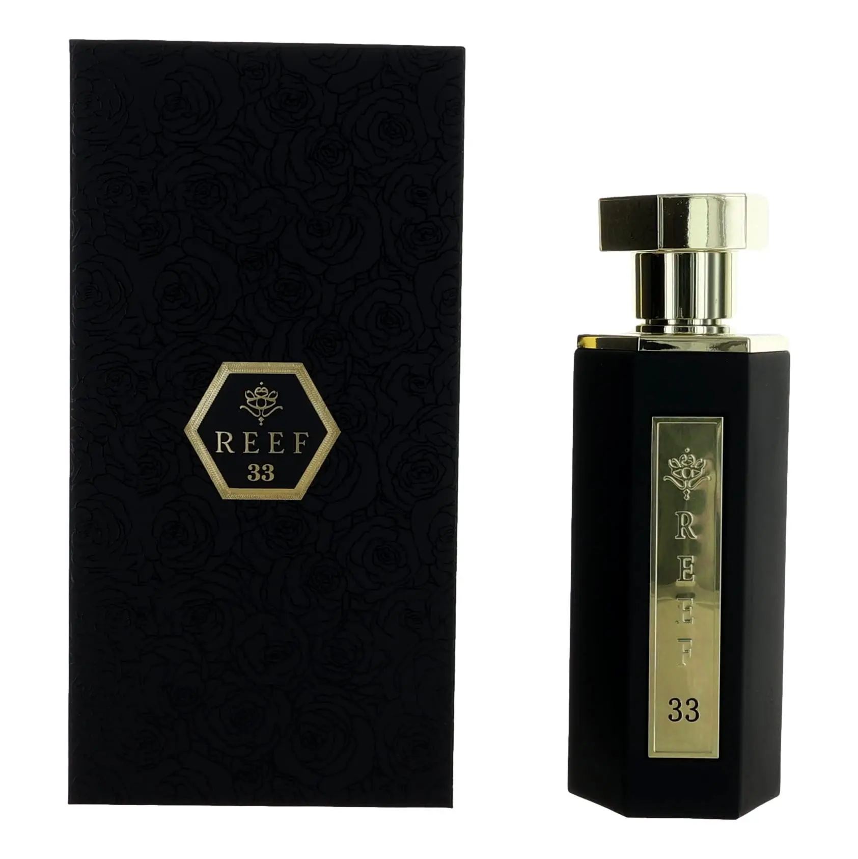 Reef 33 Men's Parfum Spray by Reef Perfumes, 3.4 oz, with Rosemary, Agarwood Oud, Indian Saffron Notes