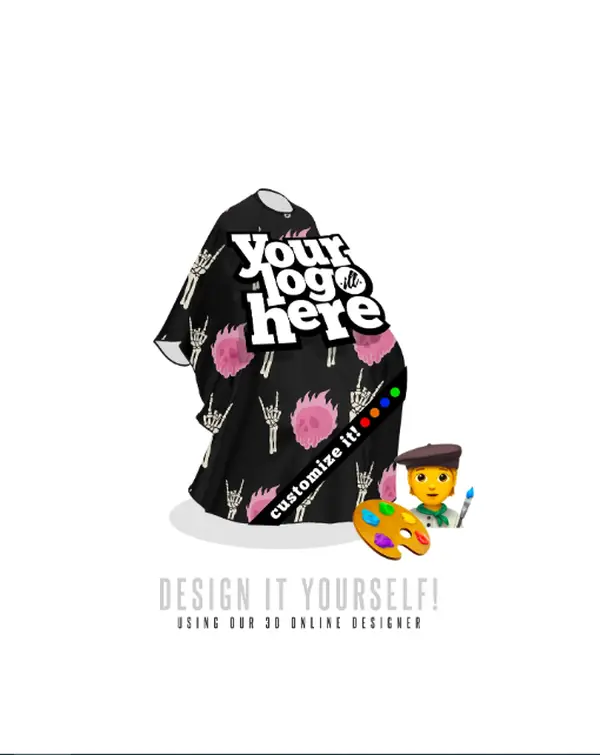 CUSTOM Punk Pyro PRO Cape - Personalized Waterproof Salon Apron for Haircut
