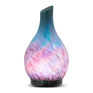 120ml glass essential oil diffuser, ultrasonic mute/7 color light adjustable aromatherapy machine, with timed humidifier, suitable for bedrooms, living rooms, offices