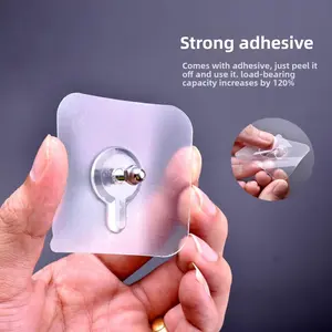 [20-Pack] Strong No-Trace Adhesive Hooks for Wedding Photos, Wall-Mounted, No-Drill Photo Frame Hooks, Picture Hanging Fixing Tool