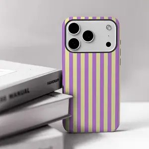 Personalized  Aesthetic Striped Touch Phone Case Cute Phone Cover Phone Accessories Trendy Design for iPhone 17 17 Pro Max 17 Pro 17 16 15 14 13 12 11