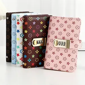 A6 Savings Notebook with Lock, 1 Count Small Financial Management Book, Cash Notebook, Suitable for Storing Money and Important Information