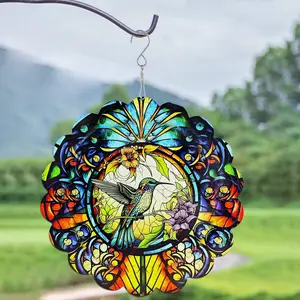 12 Inches 3D Wind Spinners Outdoor Hanging Wind Sculptures Wind Spinner for Garden Decor for Outside, Garden, Patio, Yard, Outdoor