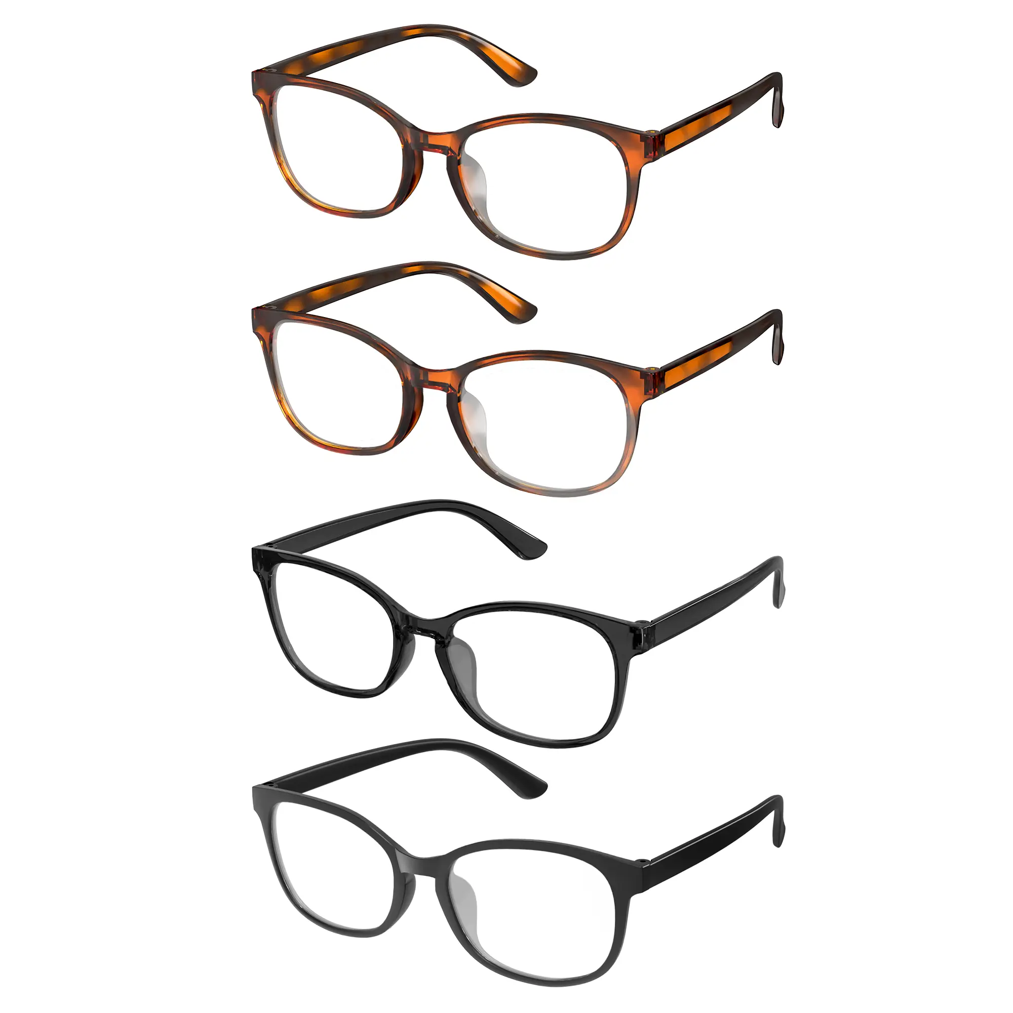 NEOISM Light Glasses for Women and Man, 2/4 Pack Square Blue Light Eyeglasses for Work Student Daily, Computer Glass , Gift Men's Rectangle frames，No-Makeup Essential，Computer Blue Light Blocking Glasses for Anti Eyestrain UV