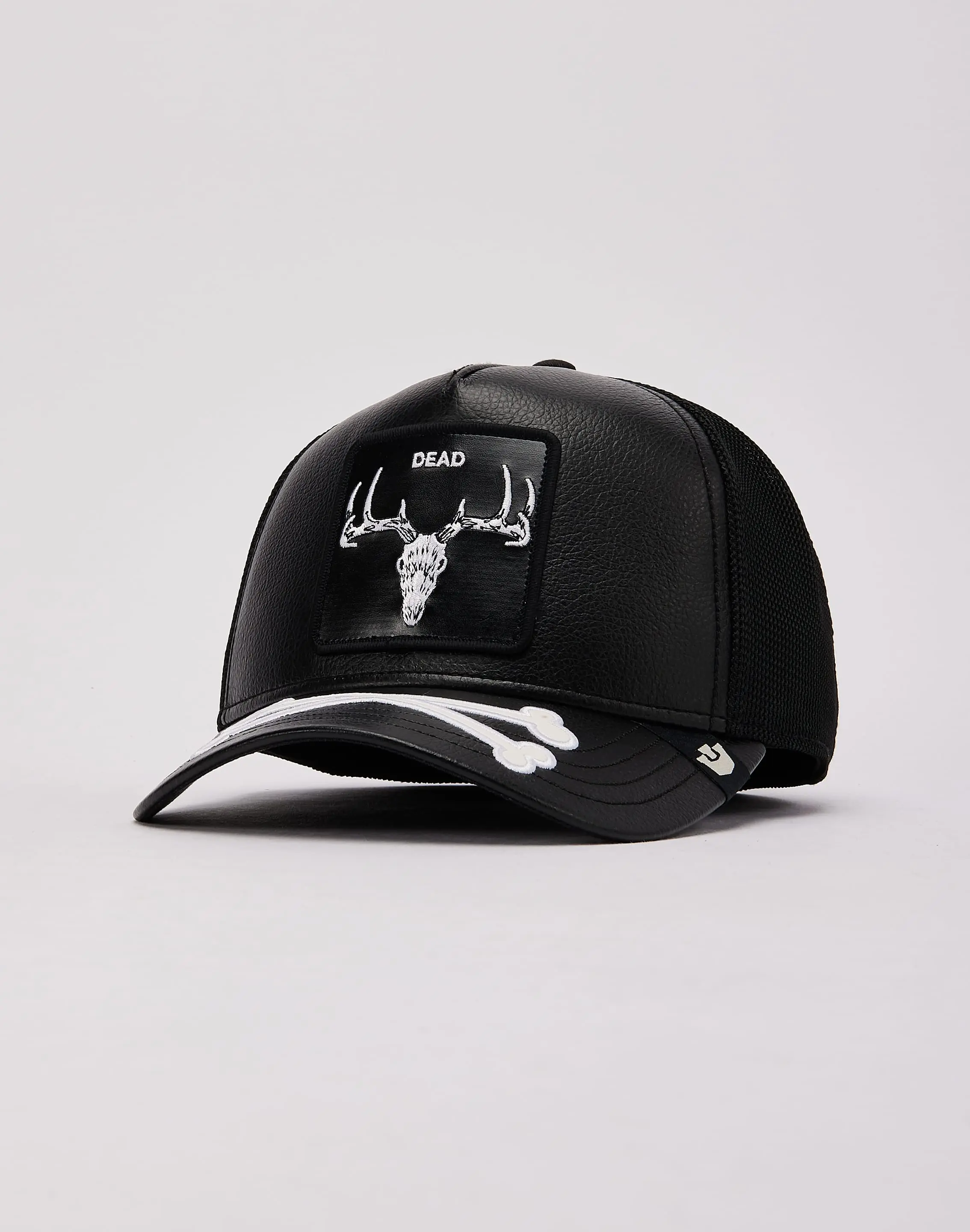 Mens Goorin Bros Leather Bones Trucker Hat