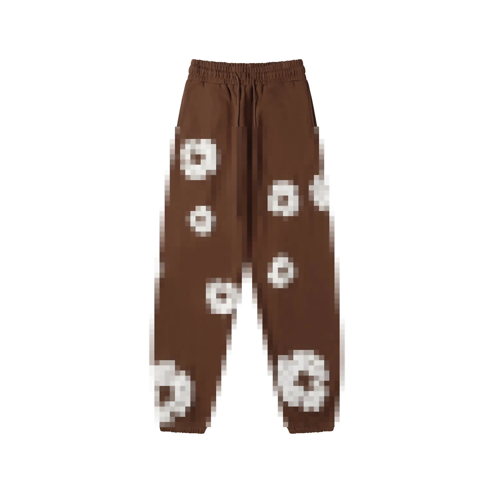 Dark brown pants (white floral wreath)