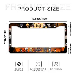 Demon Slayer Car License Plate Frame Holder - Universal Aluminum License Plate Frame Car License Plate Frame Accessories.3