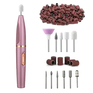 Electric Nail Drill Kit, 15000RPM Professional Electric Nail File for Acrylic Polish Gel Nail Removal, Rechargeable Nail Drill