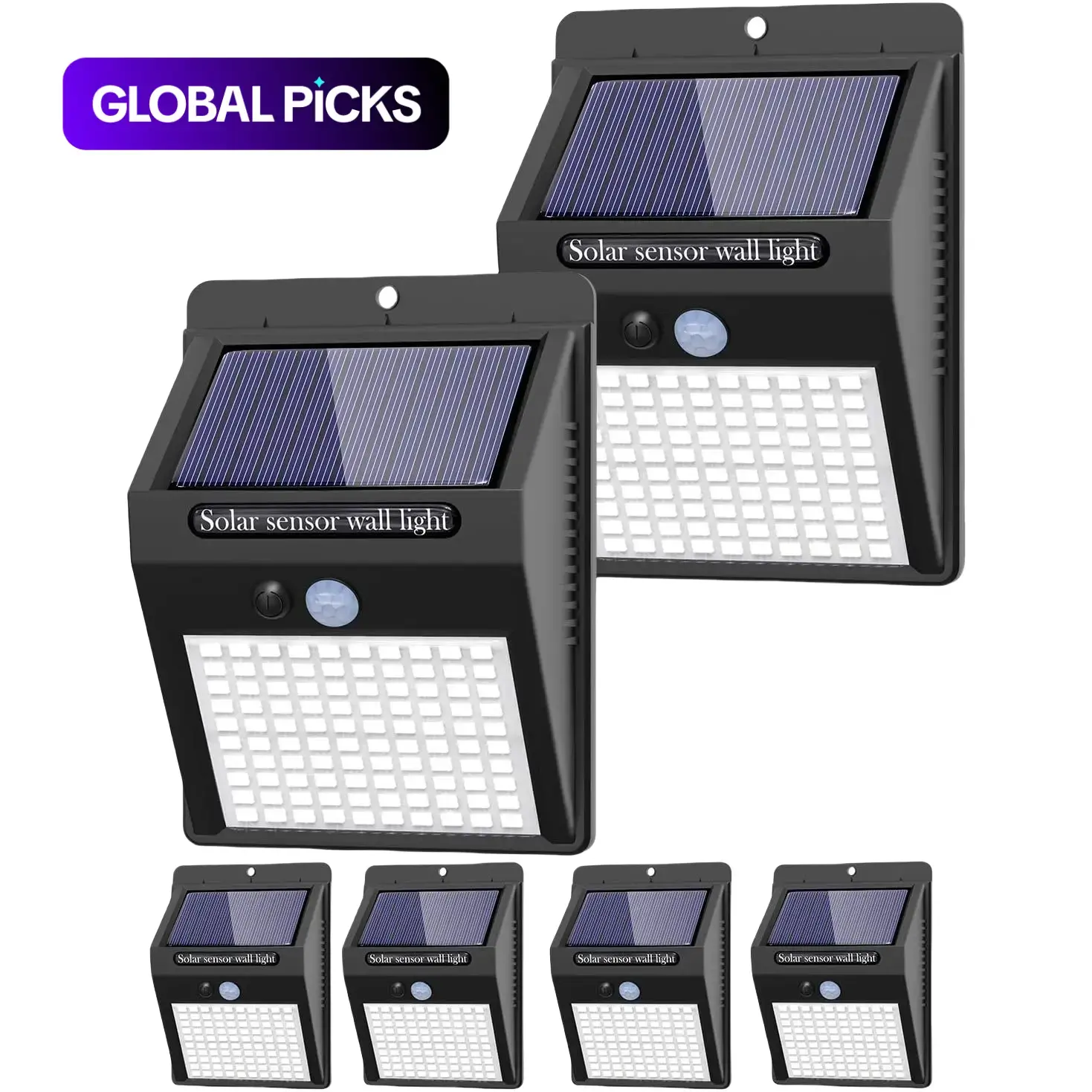 Solar-Powered Outdoor Light, Waterproof IP65 Motion Sensor Wall Light, Solar Lights for Front Door, Backyard, Garage, and Deck #GLOBAL PICKS