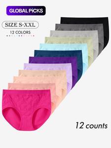 women's solid color seamless knicker, breathable comfortable pastel panty for daily wear, women's underwear for all seasons