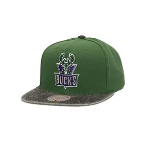 Mitchell & Ness HWC '93 Denim Patchwork Milwaukee Bucks Snapback Hat