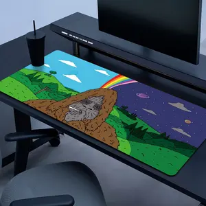 Gaming Desk with Keyboard and Mouse Pad – Game Room Setup