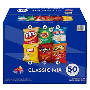 Frito Lay Chips Variety Pack 50 Count – Doritos, Cheetos, Lays & Funyuns Snacks