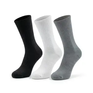 socks  Premium Ribbed Cotton Athletic Crew  | Seamless Toe & Arch Support | High-Elastic Sports  for Running & Hiking