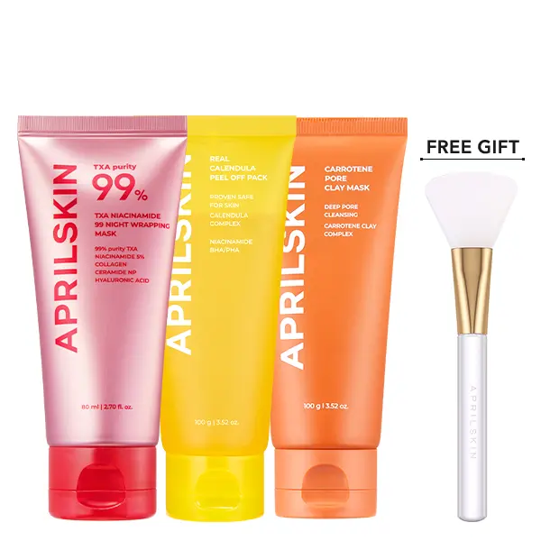 [APRILSKIN Official] Mix&Match Mask SET for Filter Skin | TXA 99 Niacinamide Overnight Wrapping Mask for Spot Care | Calendula Peel Off Mask for Congested Pores | Carrotene Mud Mask for Exxcess Sebum Care | Korean Skincare | Speical Pore Care