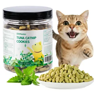 300g Cat Grass Treats for Hairball Control – Natural Chicken & Cat Grass & Catnip Biscuits, Low-Calorie Healthy Snacks for Indoor Cats, Digestive & Dental Care