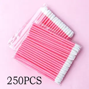 Soft Solid Rod Lip Brush Cotton Swabs 250/1000 Pcs, Disposable Portable Spa Hygiene Beauty Lip Tool, Multi-Purpose Lip Makeup Remover Cleaner Brush