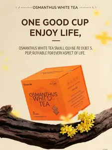 Osmanthus White Tea Loose Leaf 2025 Harvest – Naturally Scented Floral Tea with Real Osmanthus Flowers for Hot/cold Brew 12cakes×5g，60g/box