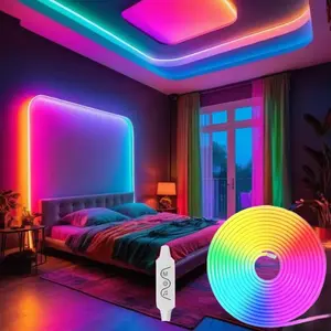 LED Smart Light Strip, USB Powered RGB Color Changing LED Light Strip with 3-Button Controller, DIY Atmosphere Decoration Neon Light for Home Living Room Bedroom, Led Rgb Lights