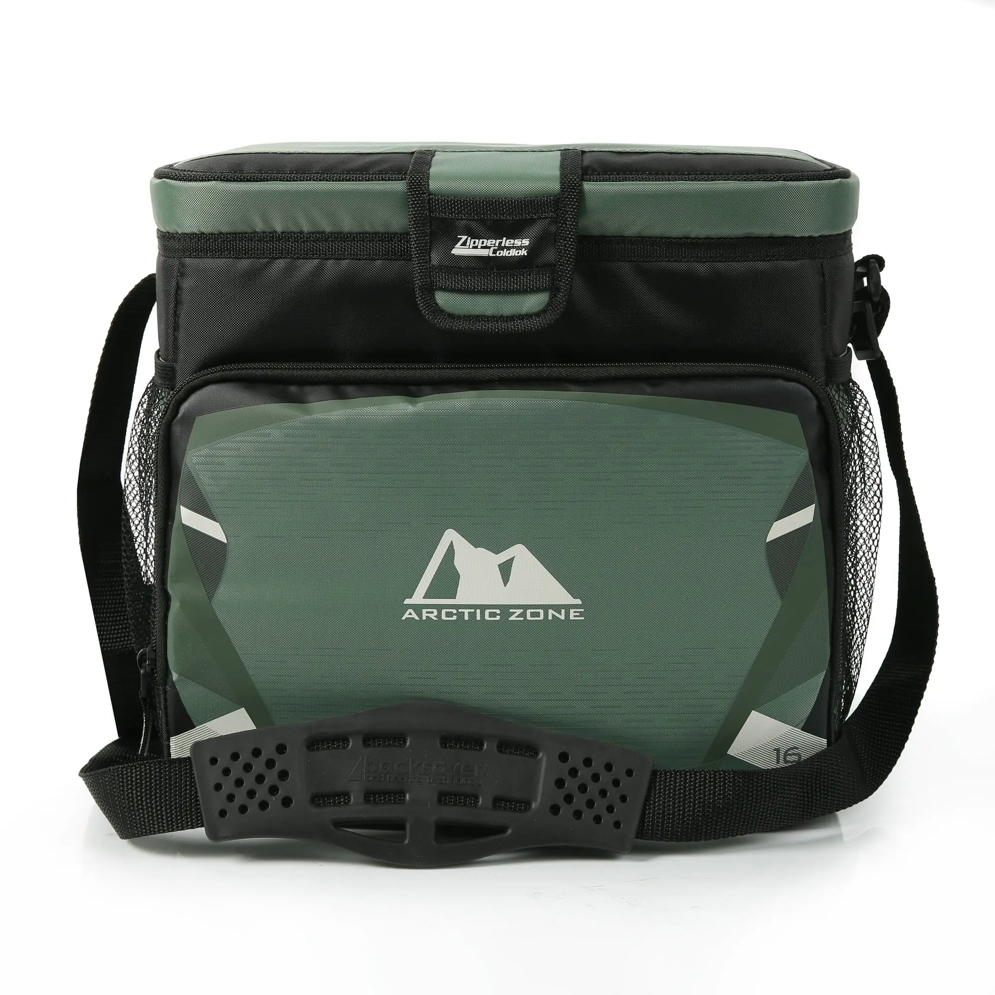 Arctic Zone Zipperless 16 Cans Soft Sided Cooler with Hard Liner, Sea Foam Green