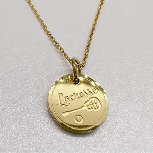 Lacrosse Charm Necklace | Gift for Lacrosse Player | Hypoallergenic and Tarnish-Resistant