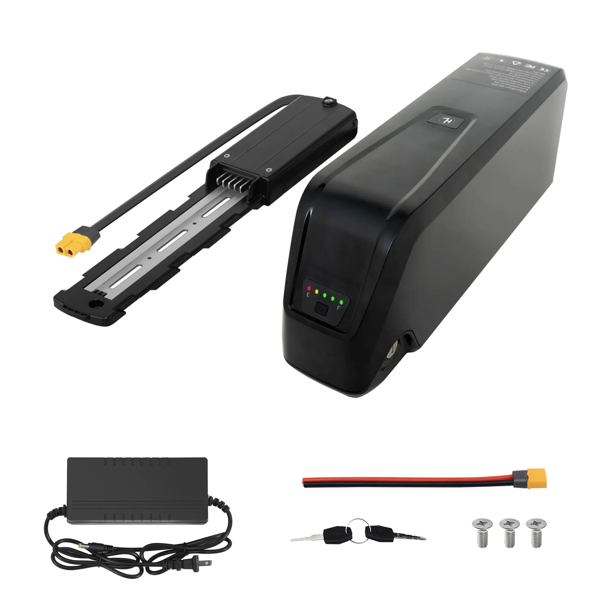 UAZ 48V 20Ah Lithium Ebike Battery - Universal Fit for 200W-1500W Electric Bike Motor Kits & Commuting Scooters, 3A Charger, BMS Protection Board, Safe Lock, LED Indicator, USB Charging Port, XT60 Connectors, IP Waterproof, Commuting Scooter, 12.7 Lbs