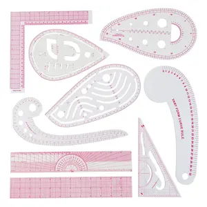 9 pcs Acrylic Sewing Ruler Set Clothing sewing ruler Fashion Clear Metric Sewing Ruler French Curve Pattern Making Ruler for Beginners Tailors Designers Beauty & Personal Care