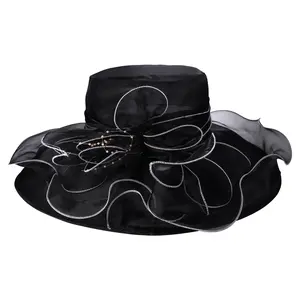 Womens Church Derby Hat: Ladies Fascinator Bridal Cap Flower Feather Headband Race Royal Ascot Pillbox Wedding Cocktail Tea Party Wedding Hat Gifts Valentine's Day Christmas