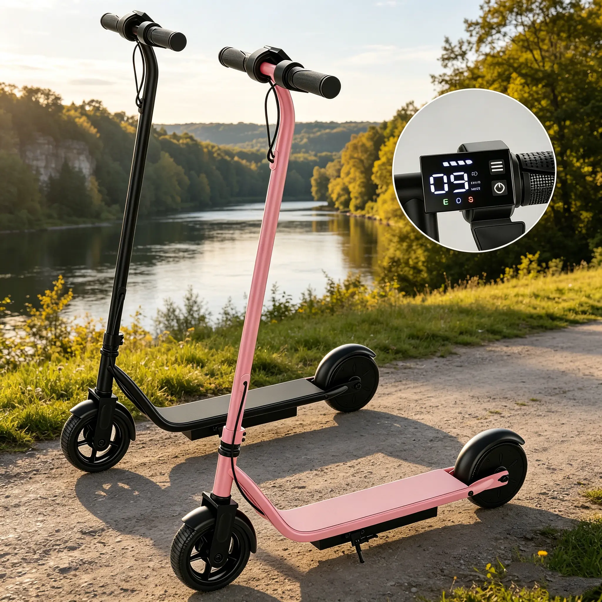 Kids' Electric Scooter for Outdoor Fun - 250W Motor, 3 Adjustable Speed Settings (3-9 MPH), 6.5-Inch Solid Tires, Lightweight Design, Safety Features for Boys & Girls, Ride-On Scooters, Wheeled Board Scooters